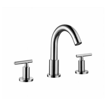 3-Hole 2-Handle Faucet, Pull-Up Drain With Lift Rod, Chrome