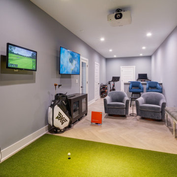 GOLF SIMULATOR, WINE CELLAR, AND BASEMENT BAR