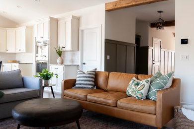 Inspiration for a craftsman living room remodel in Other