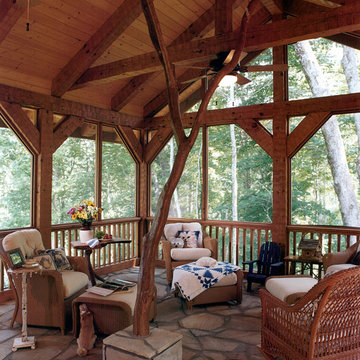 Farmhouse style log home