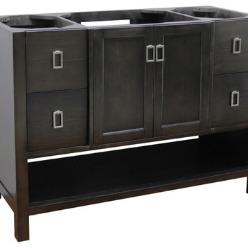 48" Single Vanity, Silvery Brown Finish - Cabinet Only