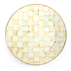 Parchment Check Enamel Serving Platter | MacKenzie-Childs - Serving Dishes And Platters