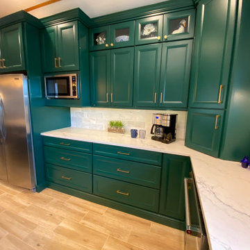 Cypress Green Kitchen Appliances wall