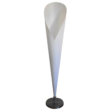 Pure White Wrap Style Shade Floor Lamp