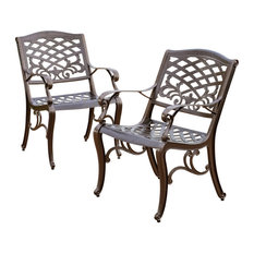 Covington Outdoor Cast Aluminum Dining Chairs, Set of 2