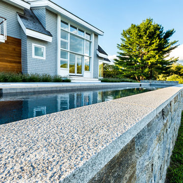 Fish Brook Overlook - Granite and Natural Stone Pool Terrace and Gunite Lap Pool
