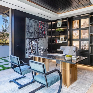 Bundy Drive Brentwood, Los Angeles modern luxury home office