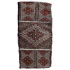 Handmade Vintage Moroccan Berber Kilim, Cushion, 1'x2.1', 30cmx65cm 1950s