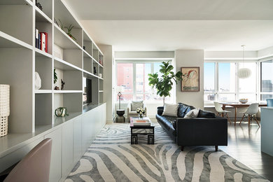 Example of a minimalist living room design in New York