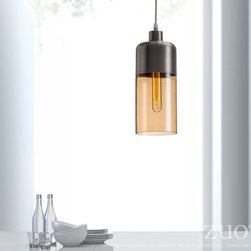 Zuo Vente Ceiling Lamp Satin & Amber - SKU: 50314 - Pendant Lighting