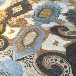 Arts and Crafts design woven in Nepal - Area Rugs