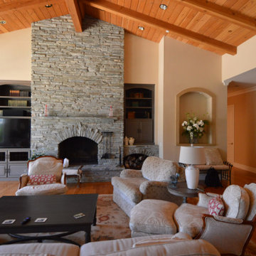 Modern Home with Rustic Wine Cellar Design