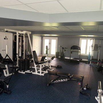 Basement renovation for comfort and exercise in Barrie