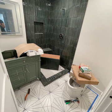 Refreshing Greens and Stylish Tiles