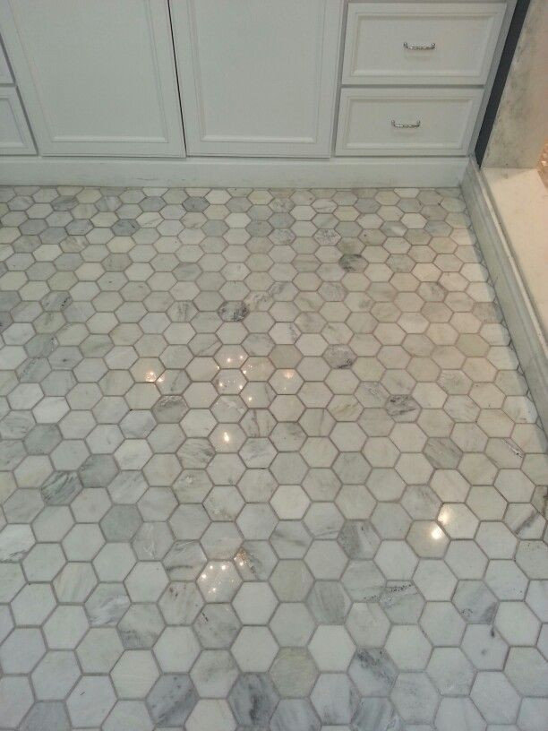 Carrara White Venato Marble 3" Hexagon Mosaic Wall Floor Tile Polished, 1 sheet