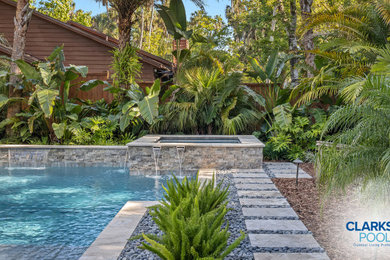 Island style pool photo in Jacksonville