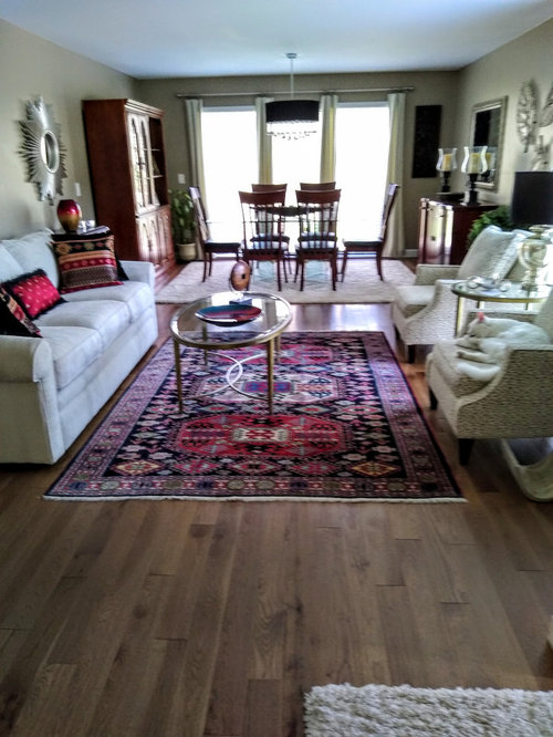 Suggestions on the color/type rug for under the coffee table.