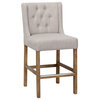 Karla  Tufted 24 inch Counter stool by Kosas Home