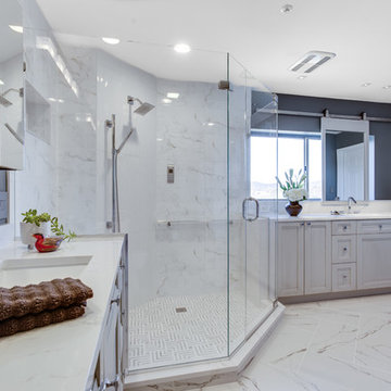 Transitional Master Bathroom Remodel Frederick, MD