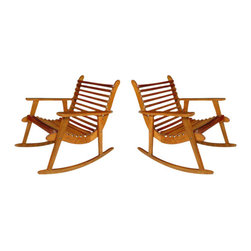 Michael Van Beuren Easy Rocking Chairs - A Pair - Rocking Chairs