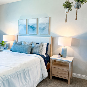 Guest Bedroom Redesign | Modern Textured Coastal Retreat