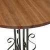 Hope Round Top Accent Table, Black/Brown Pine