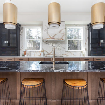 Eternal Gold Porcelain Hood & Backsplash