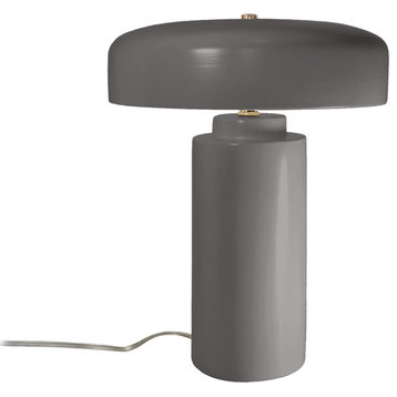 Tower Table Lamp, Gloss Gray