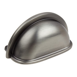 GlideRite Hardware - 3" Classic Bin Pull, Satin Pewter - Cabinet And Drawer Handle Pulls