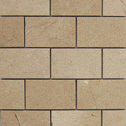 Crema Marfil Subway Pattern Chunky Stone Tile Mosaics - Home Accessories & Decor