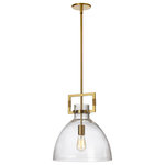 Dainolite - Contemporary Modern Pendant Light Liberty, Aged Brass - 13.75" Aged Brass Liberty Pendant. This single light LED compatible is recommended for the ceiling in a Living Room. It requires 1 incandescent bulb, is covered by a 1 Year Warranty and is suitable for either a residental or commercial space.