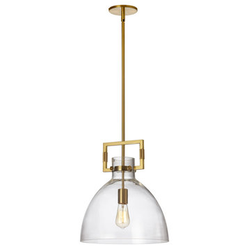 Contemporary Modern Pendant Light Liberty, Aged Brass