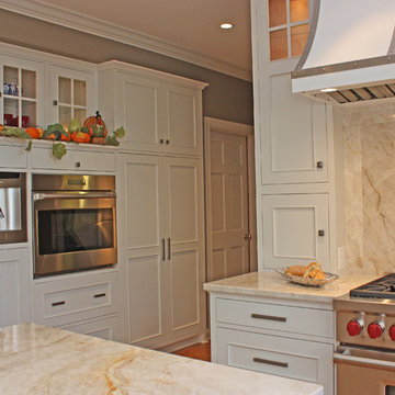 Open Concept White Kitchen - Focal Point