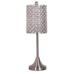 Lux Lighting - Bella 27" Bling Metal Table lamp, Set of 2 - Introducing the 27-Inch Bling Metal Table Lamp, a dazzling and contemporary lighting fixture that adds a touch of glamour and sophistication to any space. This lamp is more than just a source of light; it's a statement piece that exudes modern elegance.