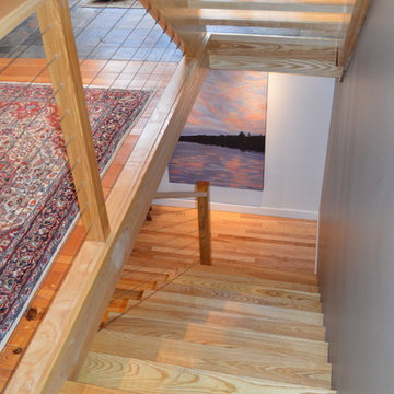 Traditional Stair Replaced with Contemporary Stair in Pewaukee