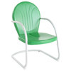 Crosley Furniture Griffith Metal Patio Chair in Grasshopper Green
