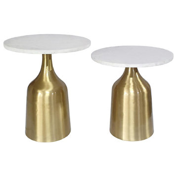 Tahula End or Side Table, Gold