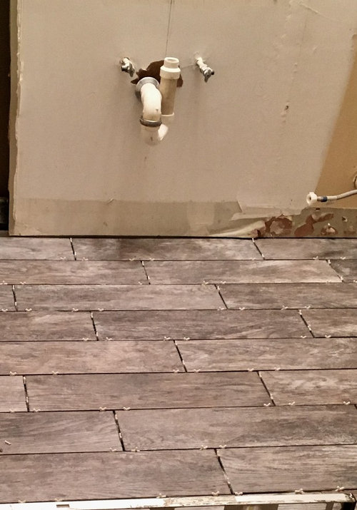 Rustic bay wood like tiles. | Houzz Forum