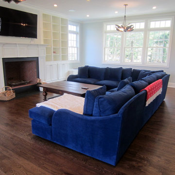 LOCUST VALLEY: 4" SELECT WHITE OAK SUPPLY/INSTALL & FINISH W DARK WALNUT/TRAFFIC