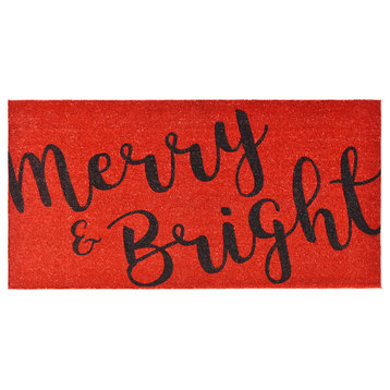 Merry & Bright Doormat, 36" X 72"