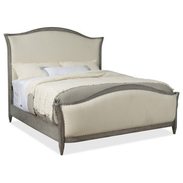 Ciao Bella King Upholstered Bed, Speckled Gray