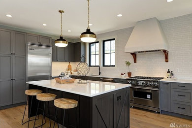 Kitchen - cottage kitchen idea in Seattle