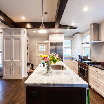 Rustic, Cottage Kitchen and Basement in La Grange