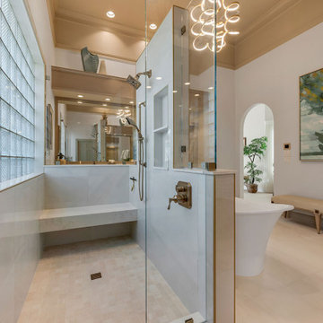 Contemporary Primary Bathroom Remodel in Bonita Springs, FL
