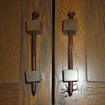 Rustic Reclaimed Barnwood Entry Cabinet / Coat Rack