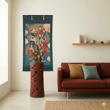 Large Chinese Canvas Art of Characters of Investiture of the Gods cs7162
