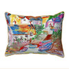 Boats At Steps Extra Large Zippered Pillow 20x24