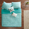 Intelligent Design Cal King Comforter Set in Aqua/Silver Finish ID10-1242
