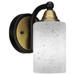 Toltec Lighting - Toltec Lighting 3421-MBBR-310 Paramount - One Light Wall Sconce - Warranty: 1 Year Assembly Required: YesParamount One Light  Matte Black/Brass *UL Approved: YES Energy Star Qualified: n/a ADA Certified: n/a  *Number of Lights: Lamp: 1-*Wattage:100w Medium Base bulb(s) *Bulb Included:No *Bulb Type:Medium Base *Finish Type:Matte Black/Brass