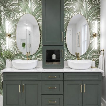Elegant Green Bathroom Vanity Design